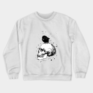 Raven on a skull Crewneck Sweatshirt